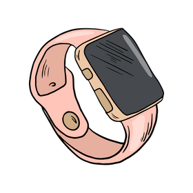 Girls smart watch drawing clipart