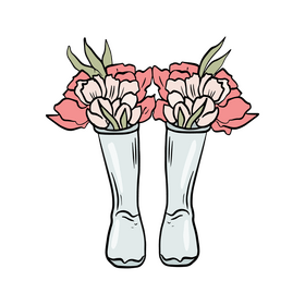 Two bouquets of flowers clipart