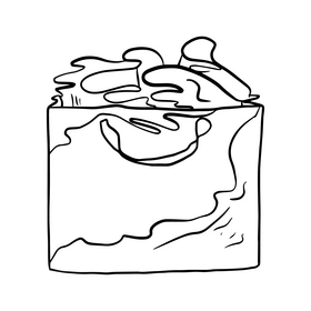 Package black and white clipart