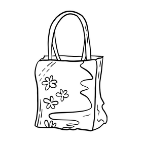 Package illustration black and white clipart