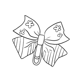 Barrette black and white clipart