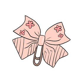 Pink barrette clipart