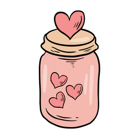 Jar for women accessories clipart