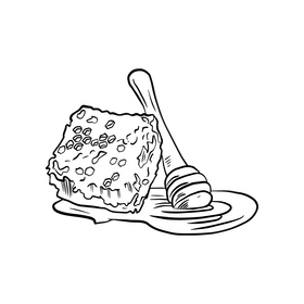 Honeycomb black and white clipart