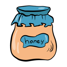 Jar of honey clipart