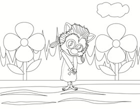 Winnie Hotel Transylvania black and white vector