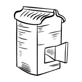 Bee hive illustration black and white clipart