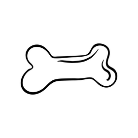 Free bone drawing black and white clipart