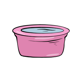 Pet drinking bowl clipart