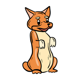 Cute cartoon dog clipart