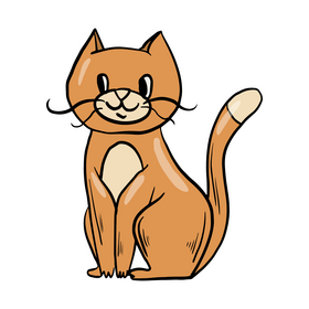 Cute cat illustration clipart