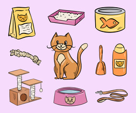 Free pet sets vector