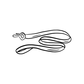 Pet, animal leash black and white clipart