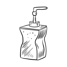 Eau de cologne black and white clipart