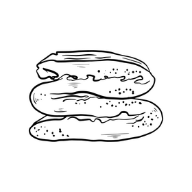 Spa towel cartoon black and white clipart