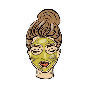 Spa face mask clipart