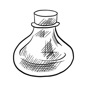 Cosmetic aroma oil black and white clipart