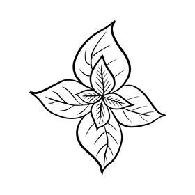 Free plant black and white clipart