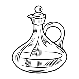 Spa jug black and white clipart