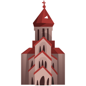 Holy Trinity Cathedral of Tbilisi, temple clipart
