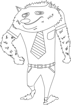 Wayne Hotel Transylvania black and white clipart
