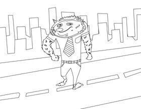 Wayne Hotel Transylvania black and white vector