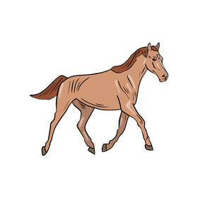 Beautiful mare, horse clipart