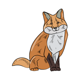 Free cute fox clipart