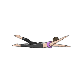 Woman doing exercises clipart