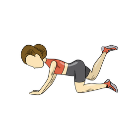 Woman doing exercise clipart