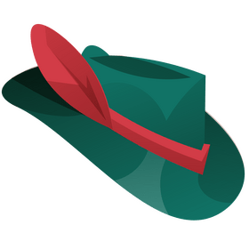 Fedora hat women clipart