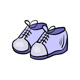 Cute baby booties drawing clipart
