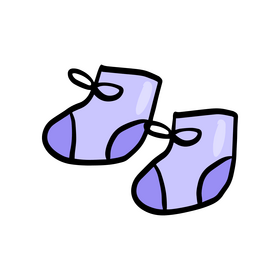 Cute baby booties illustration clipart