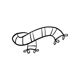 Cute scarf for kids black and white clipart