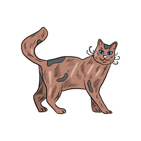 Free cat illustration clipart