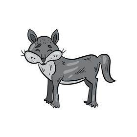 Coyote dog clipart