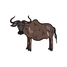 Cartoon buffalo clipart