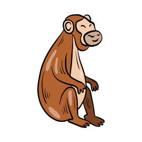 Cartoon monkey clipart