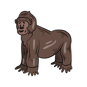 Monkey drawing clipart