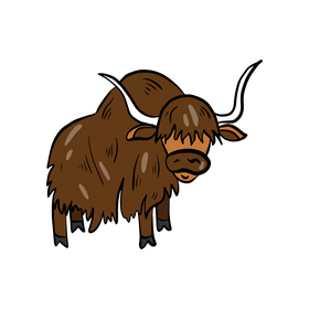 Wild yak clipart