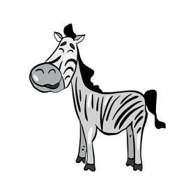 Cartoon zebra clipart