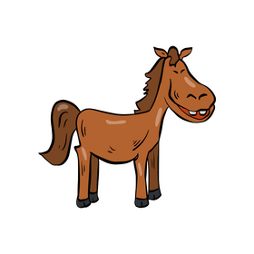 Cartoon horse animal clipart