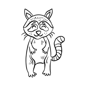 Badger black and white clipart