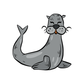 Cute seal clipart