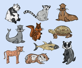 Animals cartoon vector