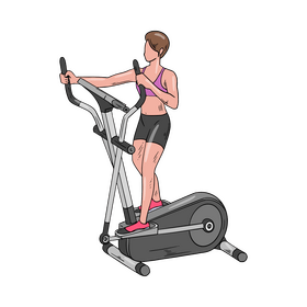 Woman doing fitness exercise clipart