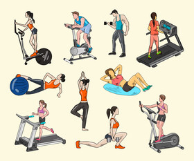 Sportsman, fitness, gym vector