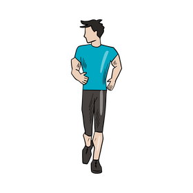 Sportsman running cartoon clipart