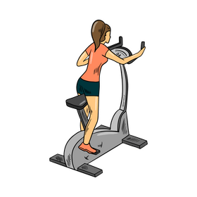 Fitness girl cartoon drawing clipart