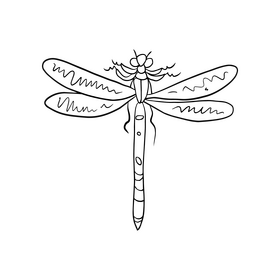 Dragonfly black and white clipart free download